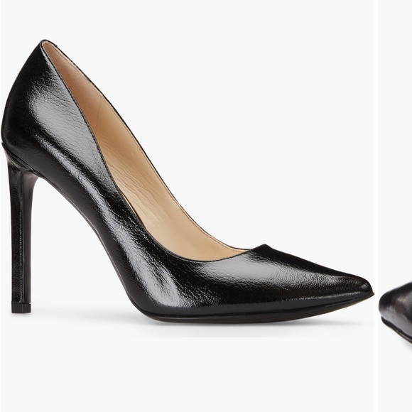 Nine West Tatiana Pointed Toe Leather Heel Pump Black 7.5 - Picture 1 of 10